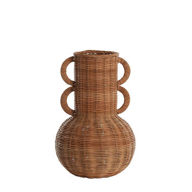 Vaas deco Ø25x38 cm NALEAH rotan bruin