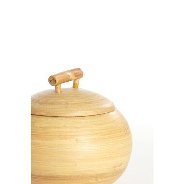 Pot deco Ø16x15 cm MACEO bamboe naturel