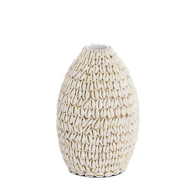 Vaas deco Ø19x28 cm SHELL crème