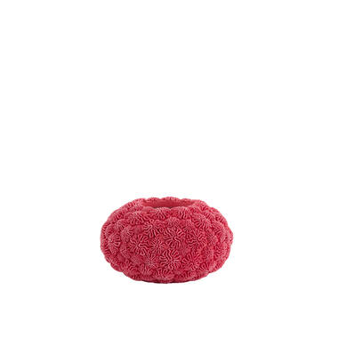 Vaas deco Ø37x21 cm CORAL rood