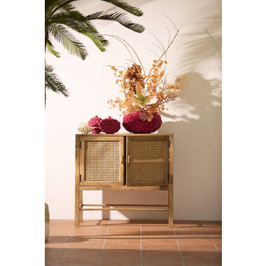 Vaas deco Ø37x21 cm CORAL rood
