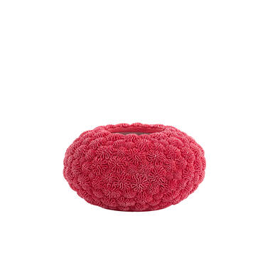 Vase deco Ø47,5x25,5 cm CORAL red