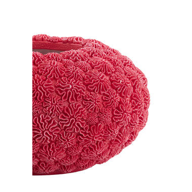 Vase deco Ø47,5x25,5 cm CORAL red