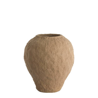 Vase deco Ø45x50 cm PANTOJA matt dark brown