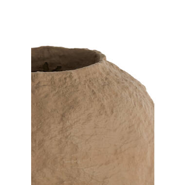 Vase deco Ø45x50 cm PANTOJA matt dark brown