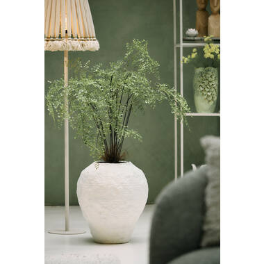 Vase deco Ø45x50 cm PANTOJA matt cream