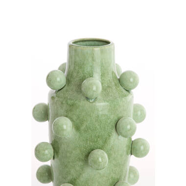 Vaas deco Ø23x43 cm MOLLY keramiek mint groen-groen