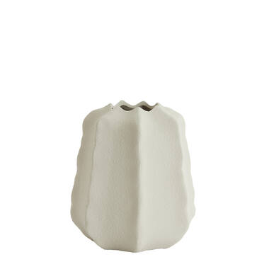 Vaas deco Ø22x25,5 cm ARIEIRO keramiek crème