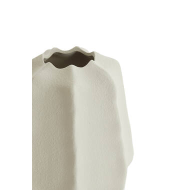 Vaas deco Ø22x25,5 cm ARIEIRO keramiek crème