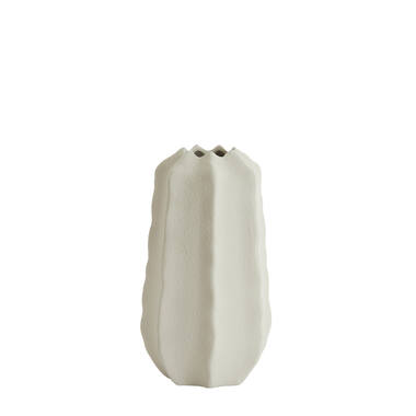 Vaas deco Ø15x27 cm ARIEIRO keramiek crème