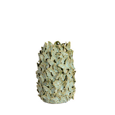 Vase deco Ø17x26 cm MARIPOSA ceramics mint green