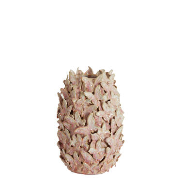 Vase deco Ø17x26 cm MARIPOSA ceramics pink