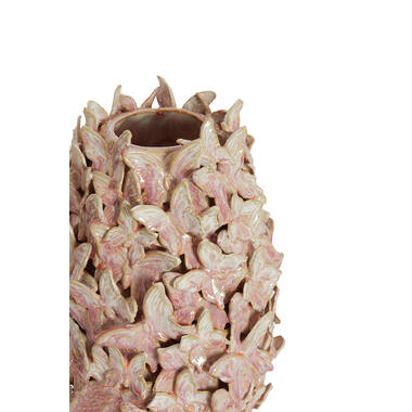 Vase deco Ø17x26 cm MARIPOSA ceramics pink
