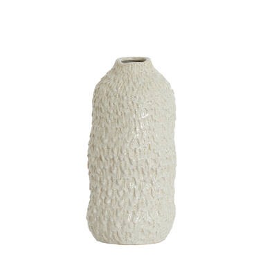 Vaas deco Ø17x35,5 cm ASOLA keramiek crème