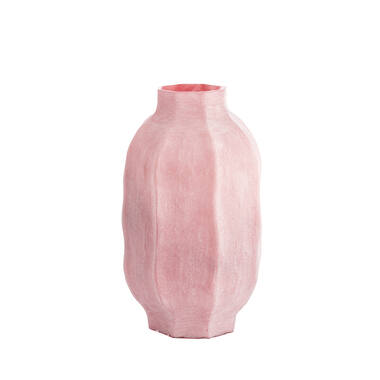 Vase Ø25x44,5 cm TEJEDA glass dark pink
