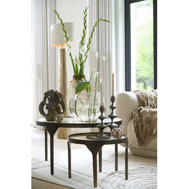 Vase Ø32,5x32 cm TEJEDA glass clear light brown