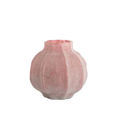 Vase Ø32,5x32 cm TEJEDA glass dark pink