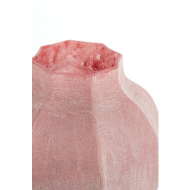 Vase Ø32,5x32 cm TEJEDA glass dark pink