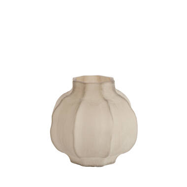 Vase Ø32,5x32 cm TEJEDA glass light brown