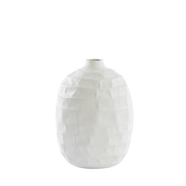 Vaas deco Ø20x30 cm TARIVA mat crème