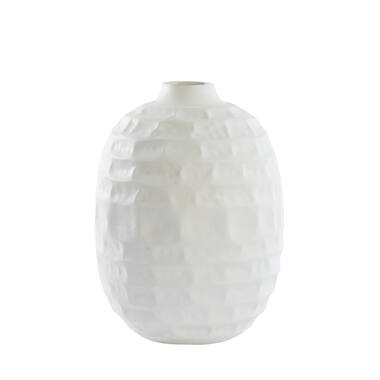 Vaas deco Ø25x35 cm TARIVA mat crème