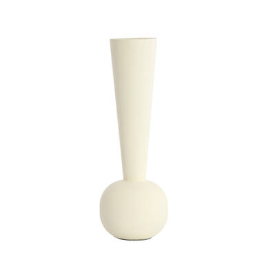 Vaas deco Ø13x36 cm TODI mat crème