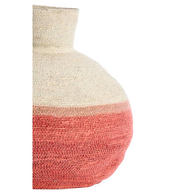 Mand Ø32x37,5 cm BISIRA zeegras naturel+roze