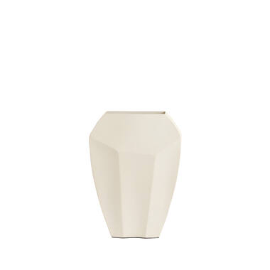 Vaas deco 25x11x34 cm CORDOBA mat crème