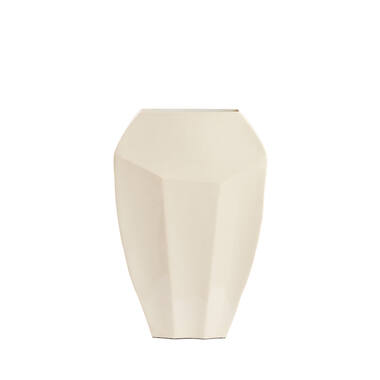 Vaas deco 30x13x45 cm CORDOBA glans crème