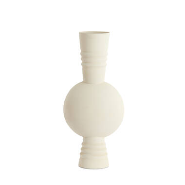 Vaas deco Ø18x54,5 cm KAVANSI mat crème