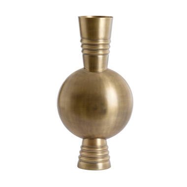 Vasija adorno Ø21x60 cm KAVANSI bronce antiguo
