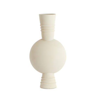 Vaas deco Ø21x60 cm KAVANSI mat crème