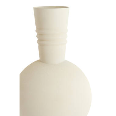 Vaas deco Ø21x60 cm KAVANSI mat crème