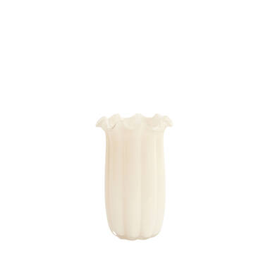 Vaas Ø16x27 cm SEDONA glas crème