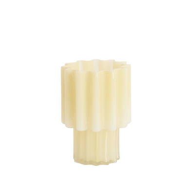 Vase Ø18x25 cm KOYARI glass cream