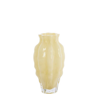 Vase Ø13x24 cm MODANZA glass cream