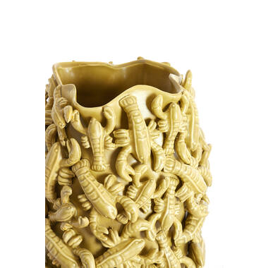 Vase deco 31,5x30,5x45,5 cm LOBSTER ceramics mtt olive green