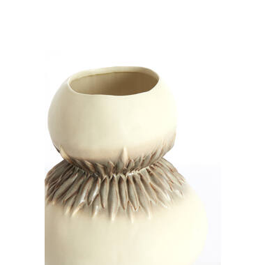 Vase deco Ø23,5x29,5 cm AVERA ceramics cream-brown
