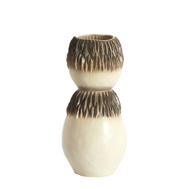 Vase deco Ø26x55 cm AVERA ceramics cream-brown