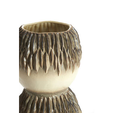Vase deco Ø26x55 cm AVERA ceramics cream-brown