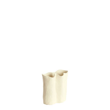 Vaas deco 19,5x10,5x18,5 cm FLOVILLA keramiek crème