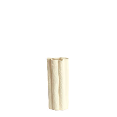 Vaas deco 12x9,5x30 cm FLOVILLA keramiek crème