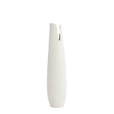 Vaas deco 19x18,5x77,5 cm MESA keramiek crème