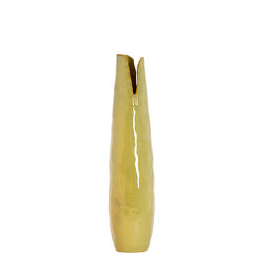 Vase deco 19x18,5x77,5 cm MESA ceramics olive green-brown
