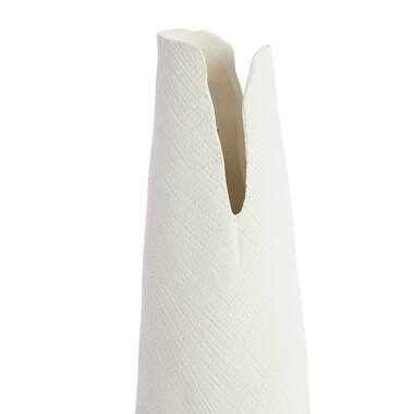 Vaas deco 19,5x19x92 cm MESA keramiek crème