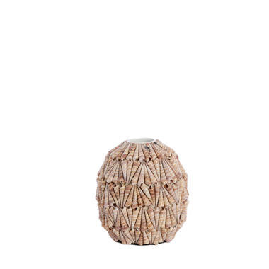Vaas deco Ø20,5x21,5 cm SHELL zand-taupe