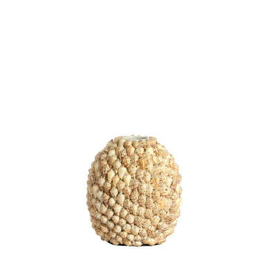 Vase deco Ø25,5x28 cm SHELL cream-sand