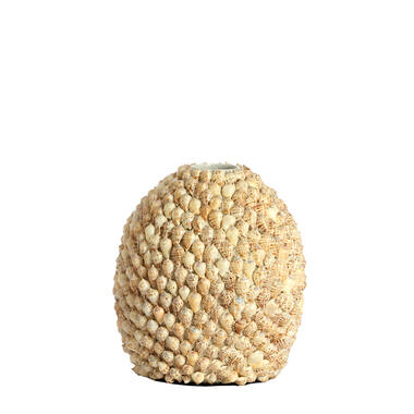 Vase deco Ø33x37 cm SHELL cream-sand