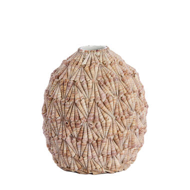Vaas deco Ø33x37 cm SHELL zand-taupe