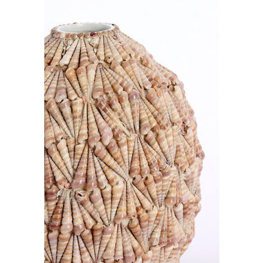 Vaas deco Ø33x37 cm SHELL zand-taupe